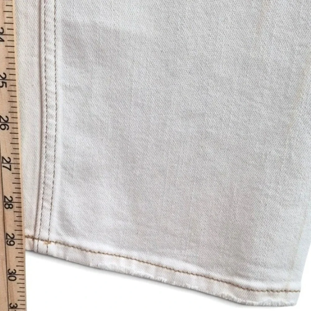 Goodfellow & Co Straight Jeans Mens 38x30 Cream NWT Coolmax Distressed Off-White